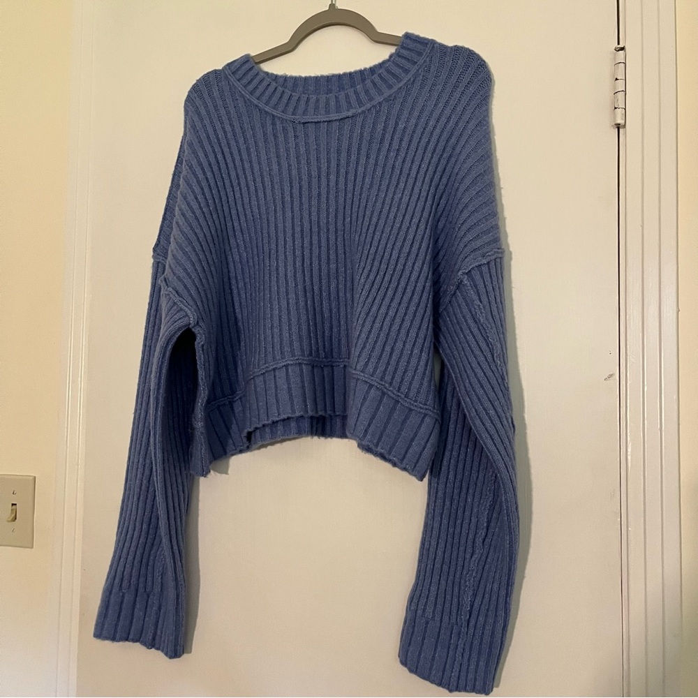 Blue Cropped Sweater